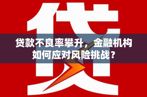 虹口贷款不良率攀升，金融机构如何应对风险挑战？